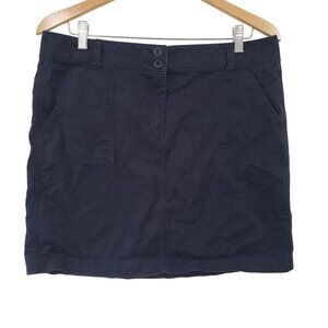 Tommy Hilfiger Womens Navy Blue Cotton Skirt Size 10 Preppy Academia Casual